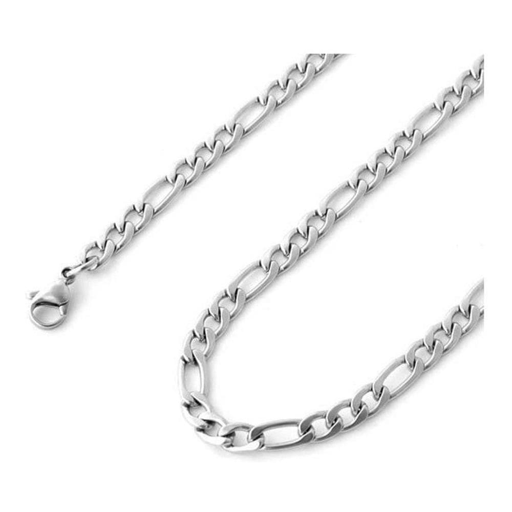 Cordão Corrente Masculina 70Cm 6Mm Elo 3 Por 1 Aço Inox 316L