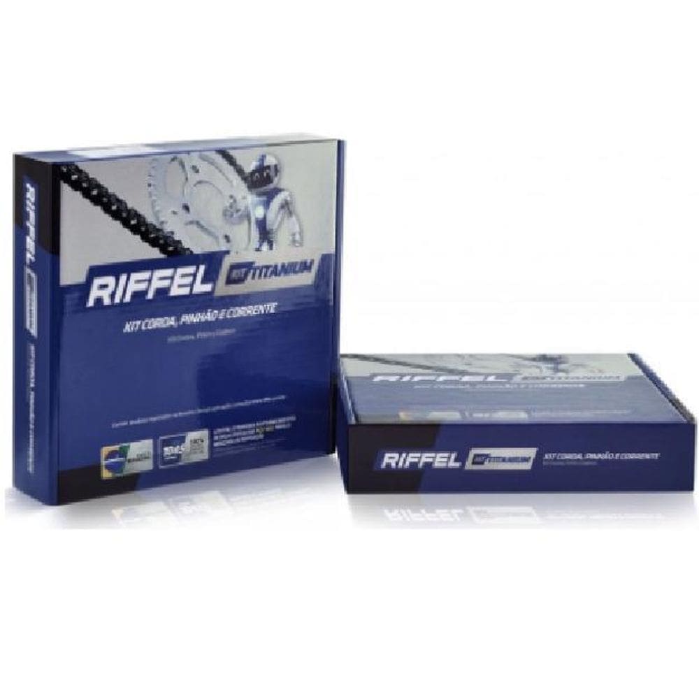 Kit Relação C100 Biz 13-15 Titanium Com Corrente - Riffel
