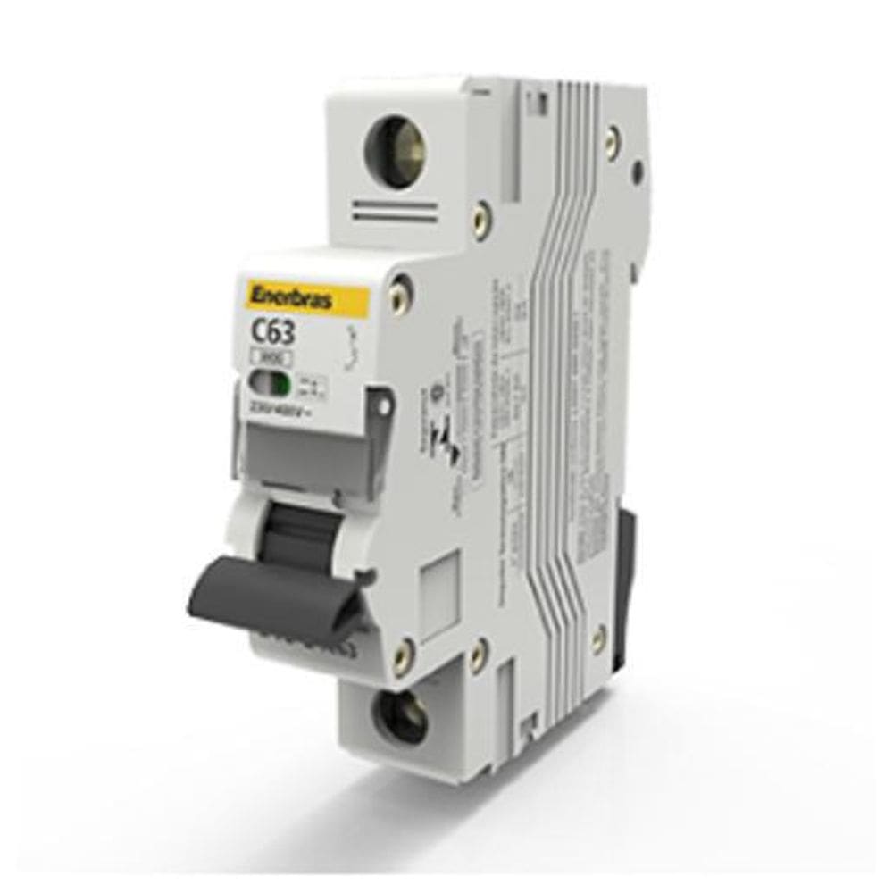 Disjuntor Monopolar Curva C 63A Din - Enerbras - Dt3-E1C63