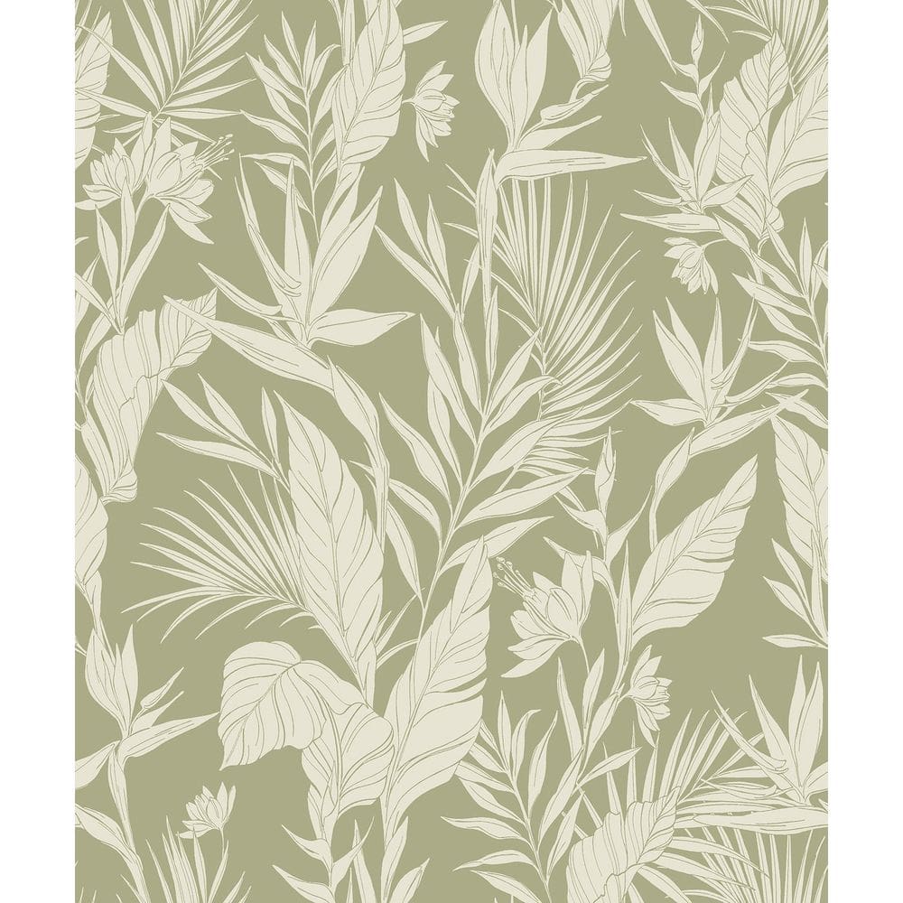 Papel De Parede Icon Folhagem Verde A71102