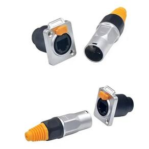 Conector RJ45 à Prova d`Água IP65 8 Pinos Macho/Fêmea