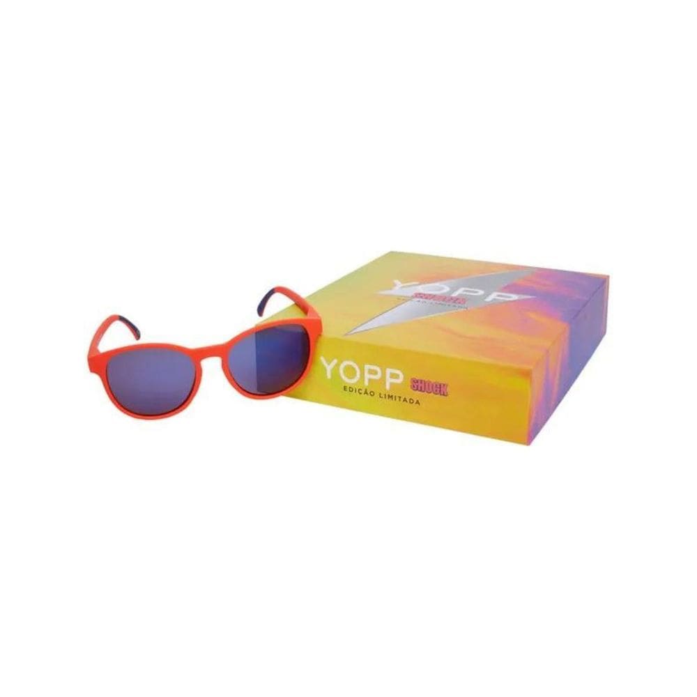 Óculos De Sol Yopp Redondo Shock Laranja Polarizado Uv400