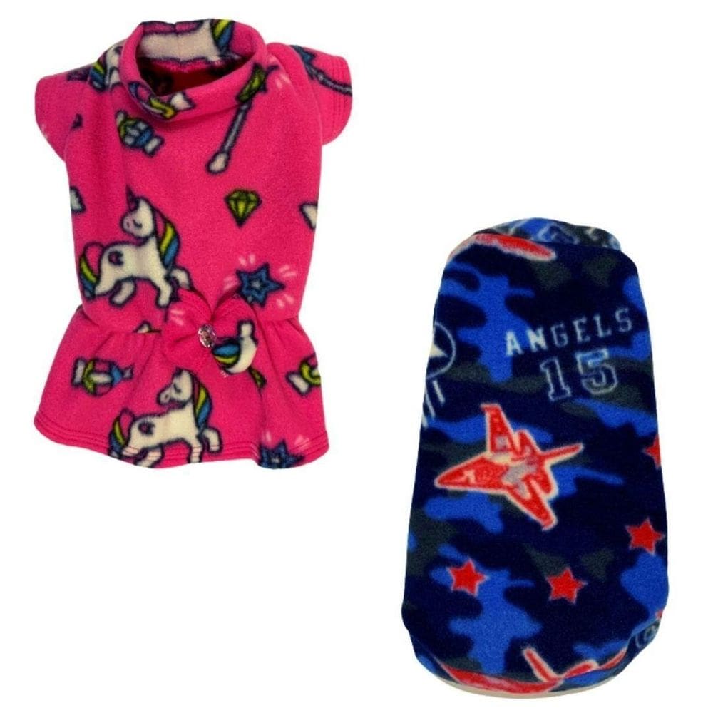 Kit 2 Roupas De Inverno Cães E Gato Vestido E Capa Eg - 008
