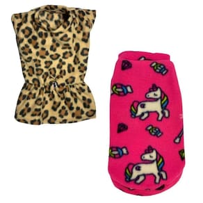 Kit 2 Roupas De Inverno Cães E Gato Vestido E Capa Egg - 013