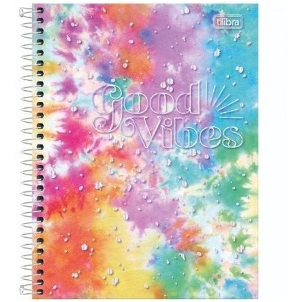 Caderno Colegial Good Vibes 1 Matéria 80 Folhas - Tilibra