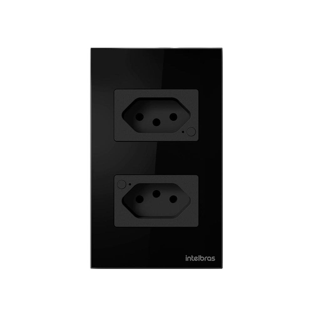 Tomada Dupla 10A Smart Wi-Fi Ets 1002 Preto 4850065