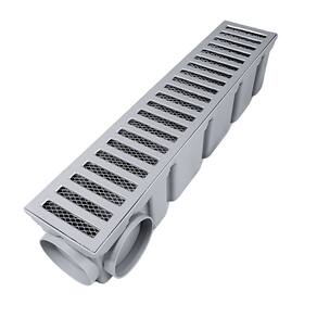 Ralo 10x50 Alumínio Cinza com Cocho Coletor Modular 4 Saídas 75mm