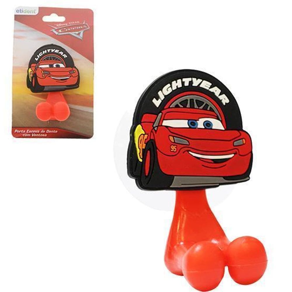 Porta Escova Dental Infantil Parede Pvc Carros Ventosa