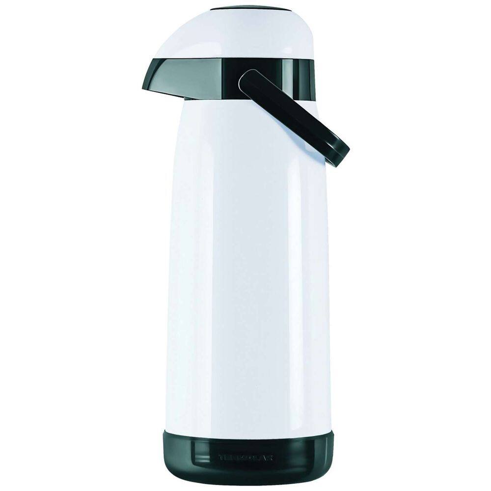 Garrafa térmica de pressão Magic Pump 1,8 L Branca/Preta T