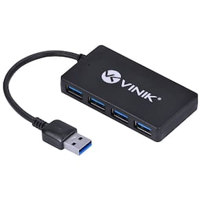 Hub USB 3.0 com 4 Portas e Cabo de 15cm - Carregamento 5Gbps
