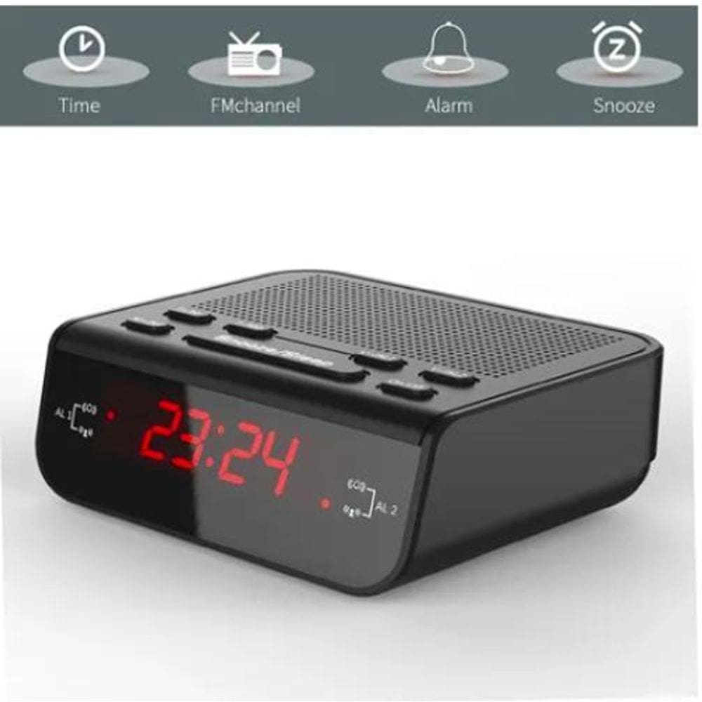Radio Despertador Digital Bluetooth Led Relogio Lelong