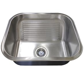 Tanque Lavanderia 30 Litros Aço Inox Lavabo Lava Roupa Valvula Sifao Casa