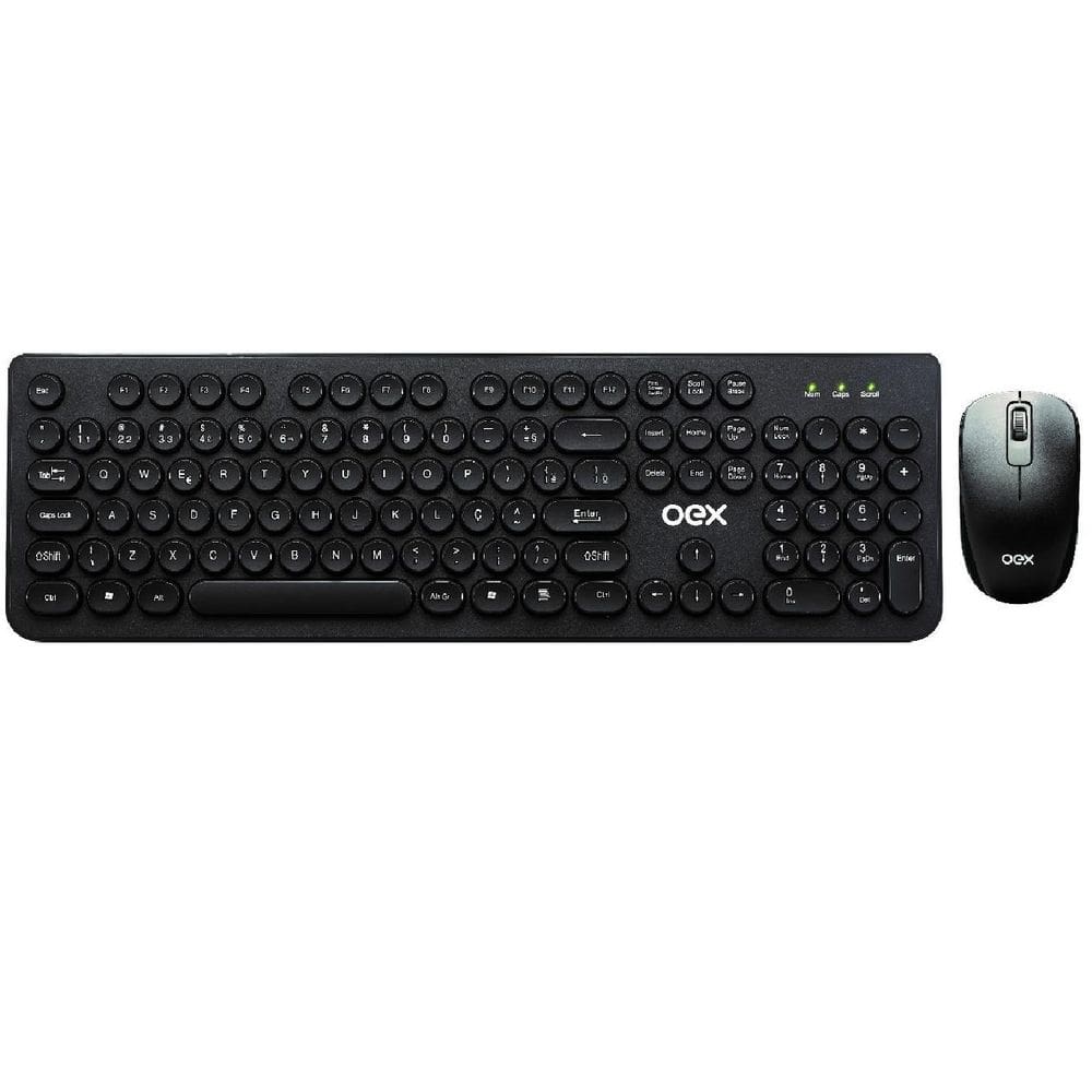Combo Teclado E Mouse Sem Fio Tm410 Preto Pop + Oex