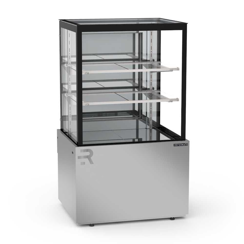 Vitrine Seca 75 cm 2 Prateleiras Titanium Premium Inox VTPRS750 2P 220V - Refrimate
