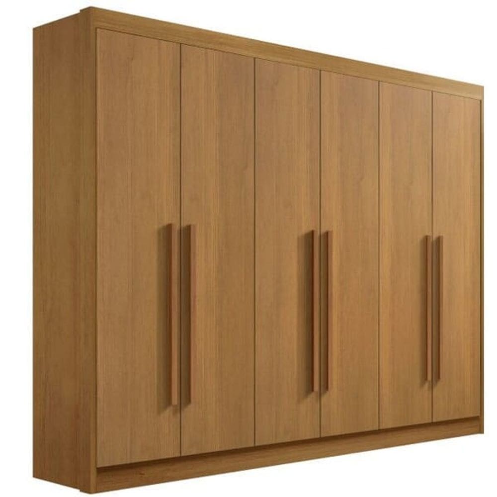Guarda Roupa Casal 6 Portas 7 Gavetas - New Athos-Cinamomo - Móveis D`Doro