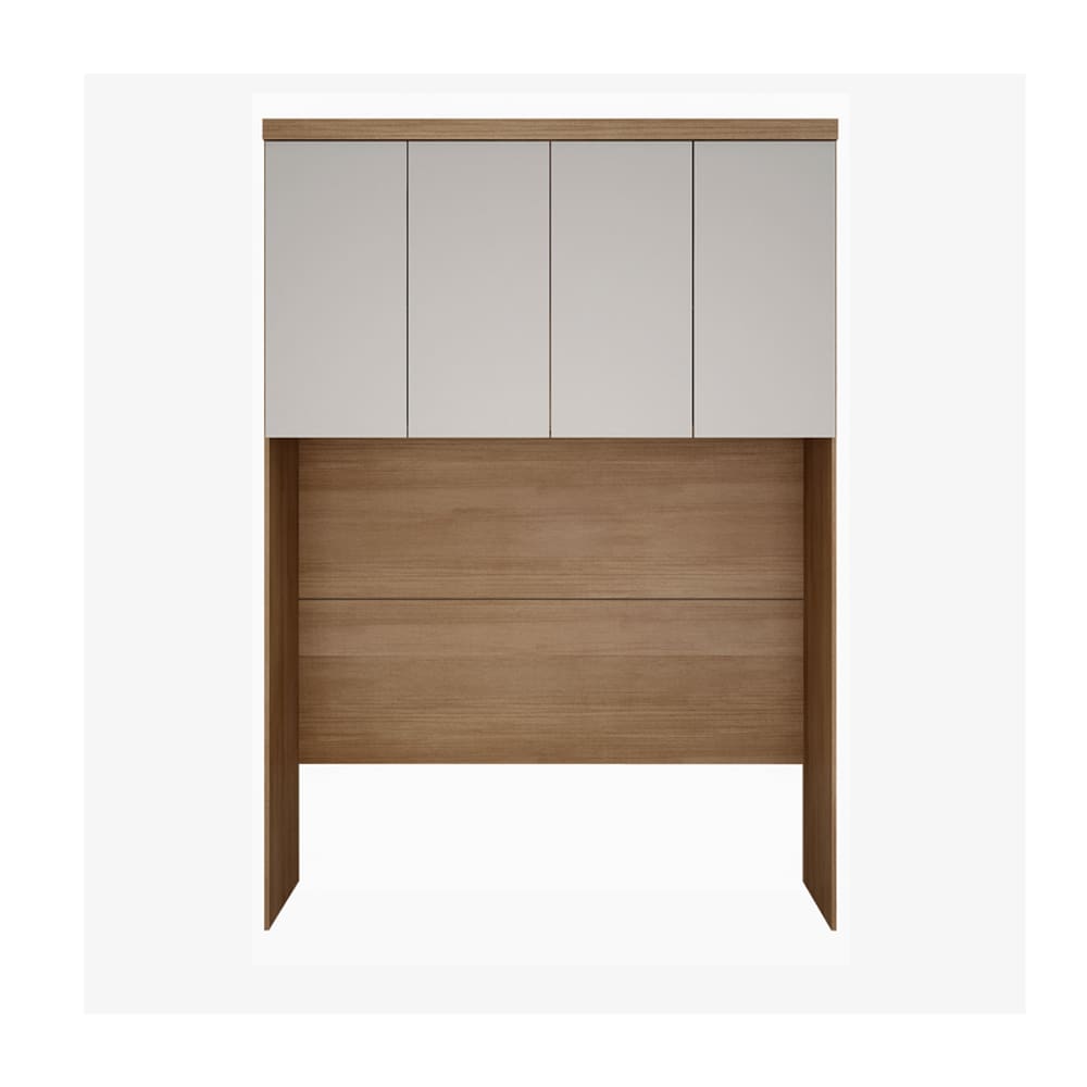 Modulado Aéreo Casal 4 Portas - Rizon-Cumaru off white  - Móveis Novo Horizonte