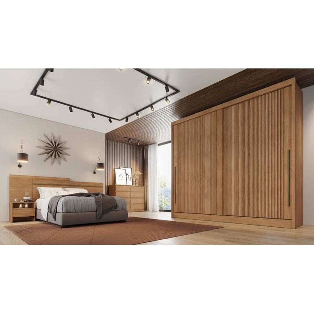 Guarda Roupa Casal 100% MDF 2 Portas 6 Gavetas - Geom Plus - Móveis Novo Horizonte