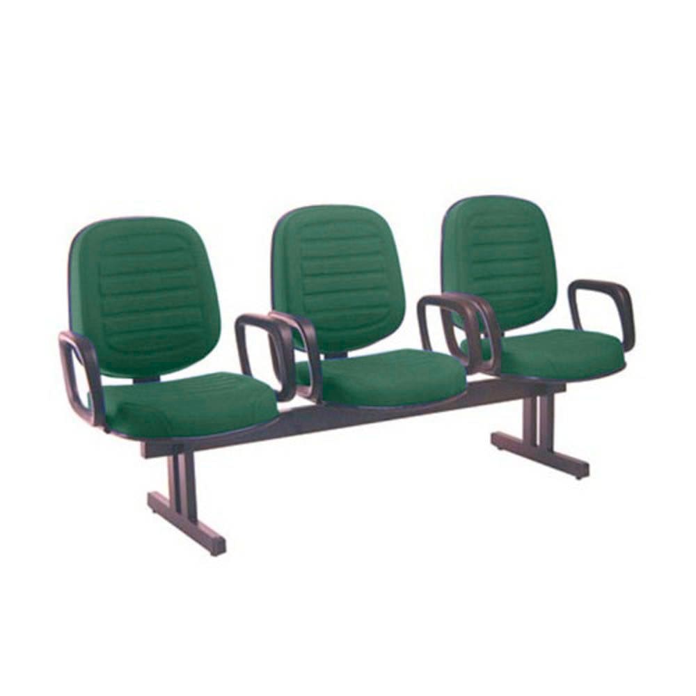 Cadeira para Igrejas Evangélicas em Longarina com 03 lugares Linha Blenda Verde