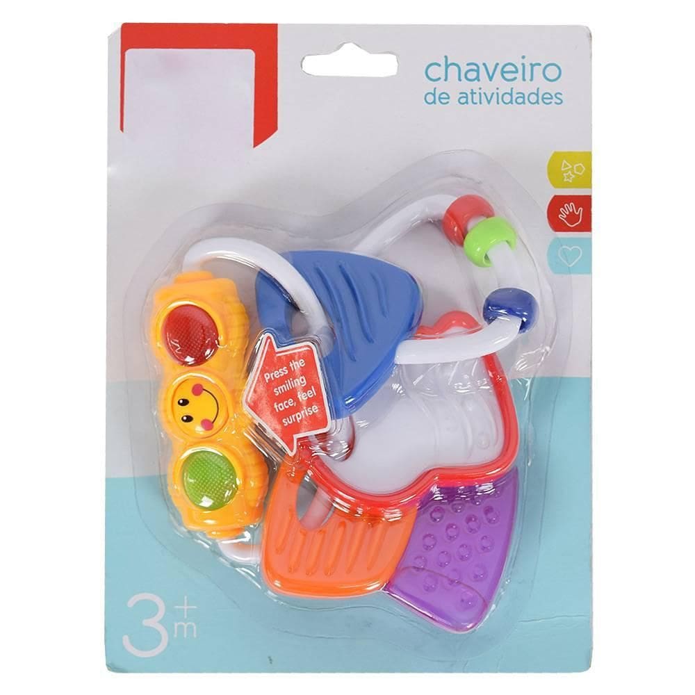 Chaveiro de Atividades Buba - Luzes e Mordedor - Inmetro