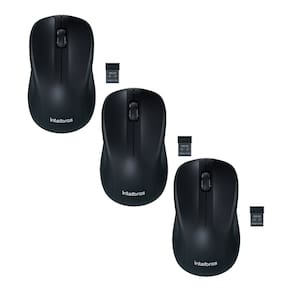 Mouse Sem Fio Intelbras MSI50 1200DPI Preto - 3 Unidades