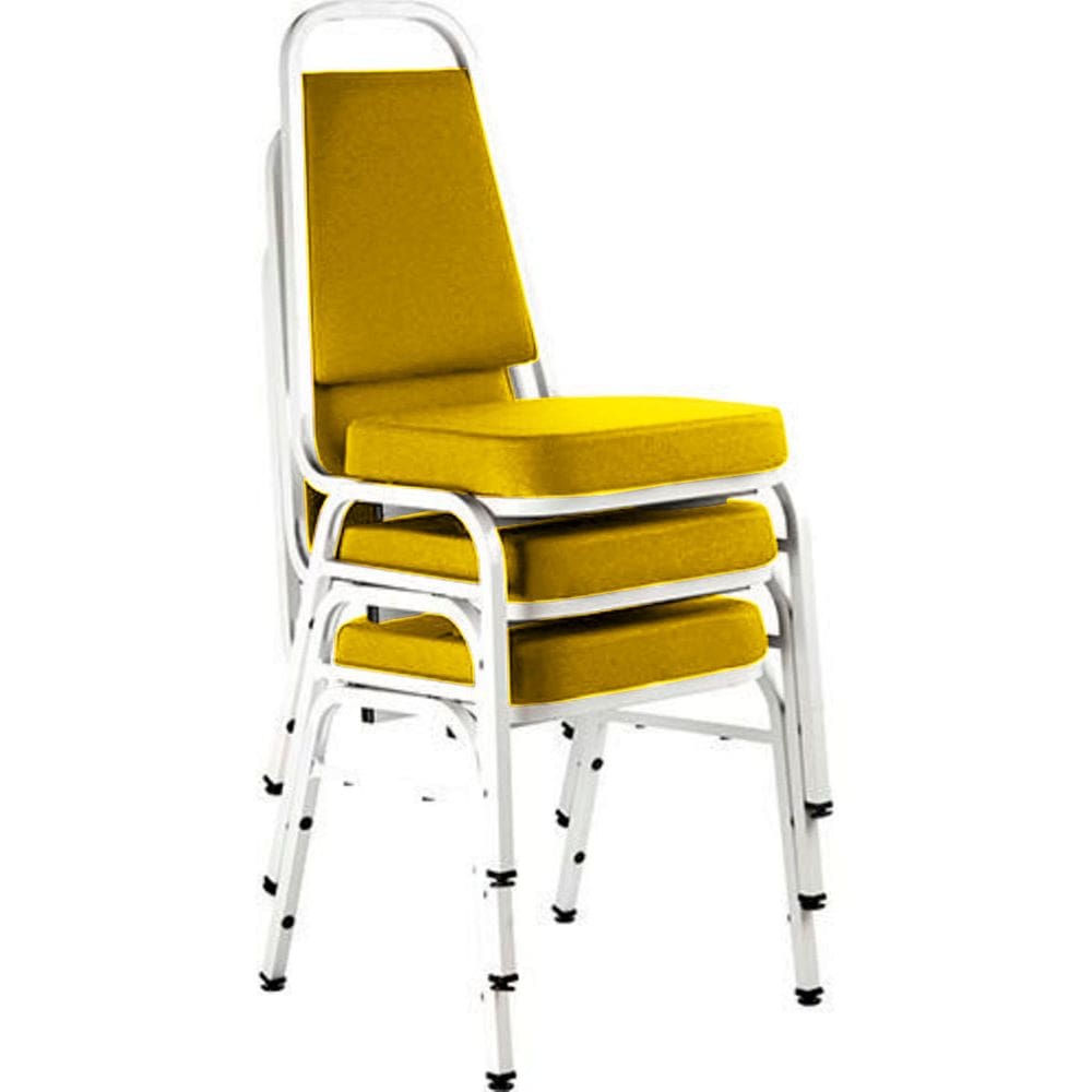 Kit com 3 Cadeiras Empilháveis Linha Hotel Plus Amarelo