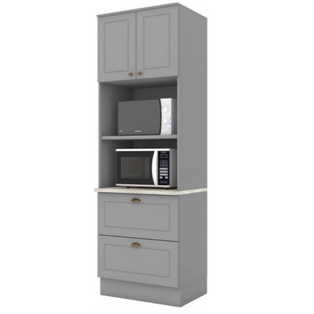 Paneleiro Duplo Americana 2 Portas 2 Gavetas Henn