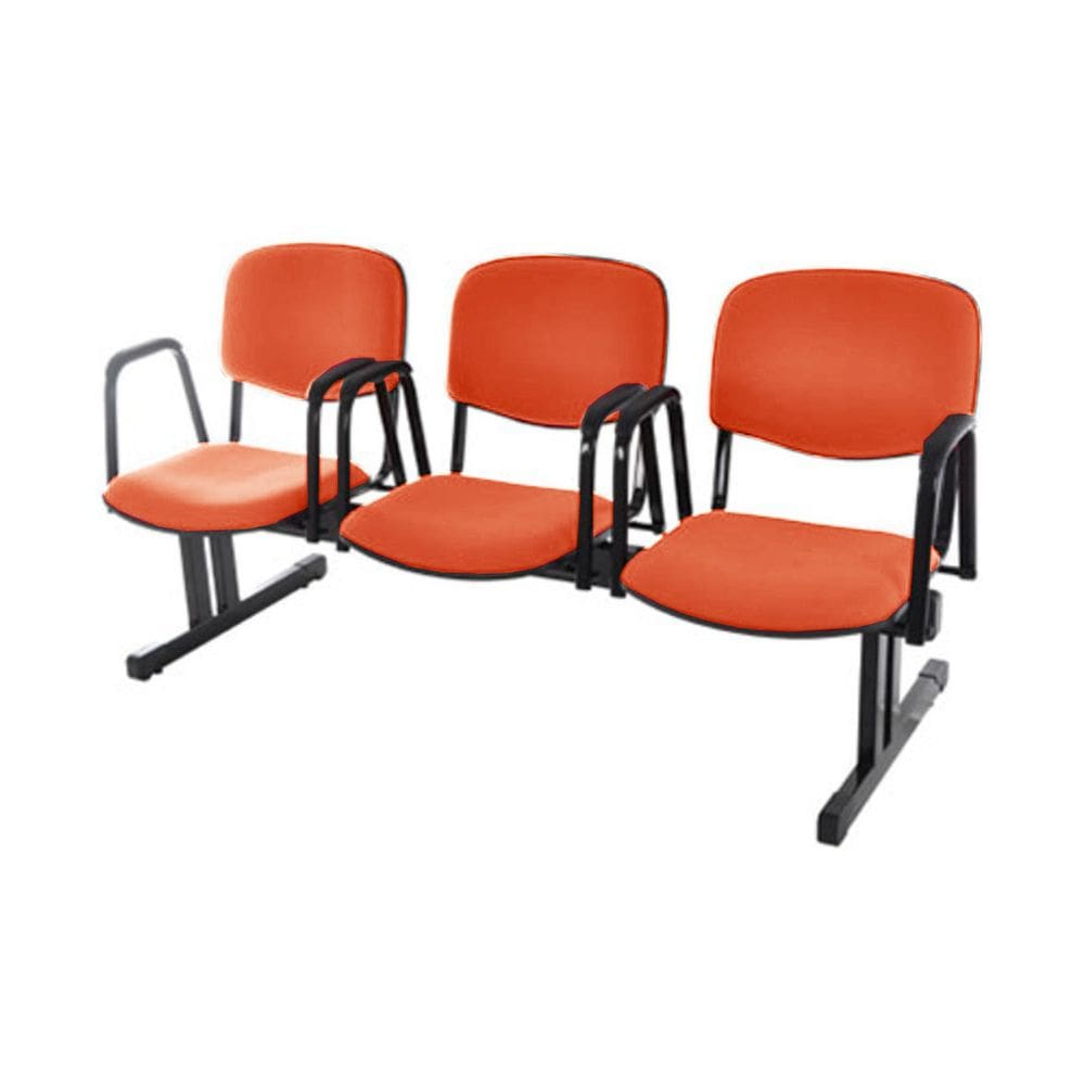 Cadeira em longarina para Igrejas e Auditórios Linha Hotel Vermelho