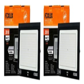 Kit 2 Refletor LED 200W Bivolt Luz Branca IP65 Foxlux