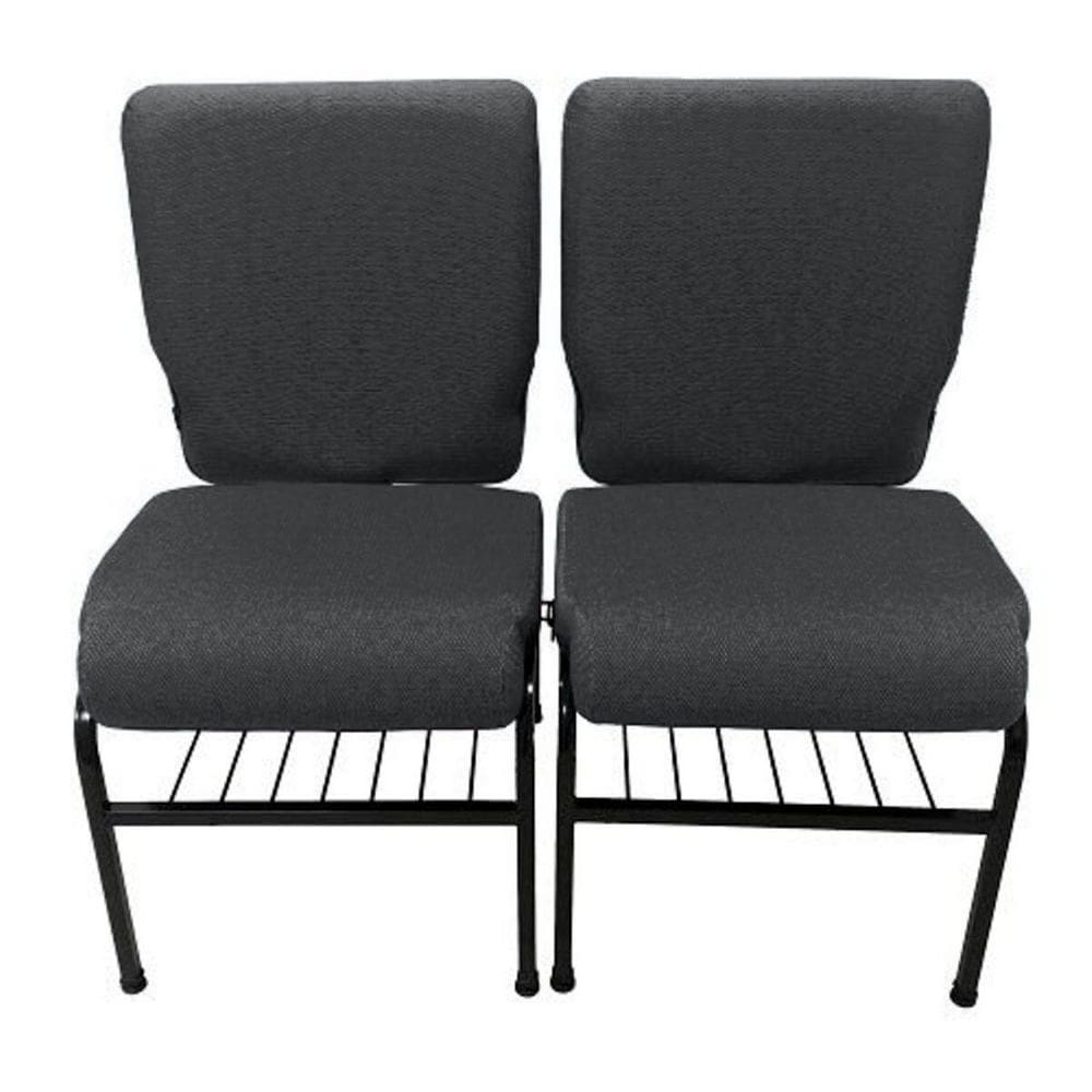 02 Cadeiras para Igrejas c/ Porta Biblía e Porta Cálice Marrom