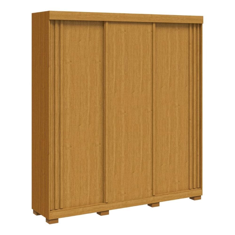 Guarda Roupa Noruega Casal 3 Portas De Correr Ripado 4 Gavetas – Linhamobilia