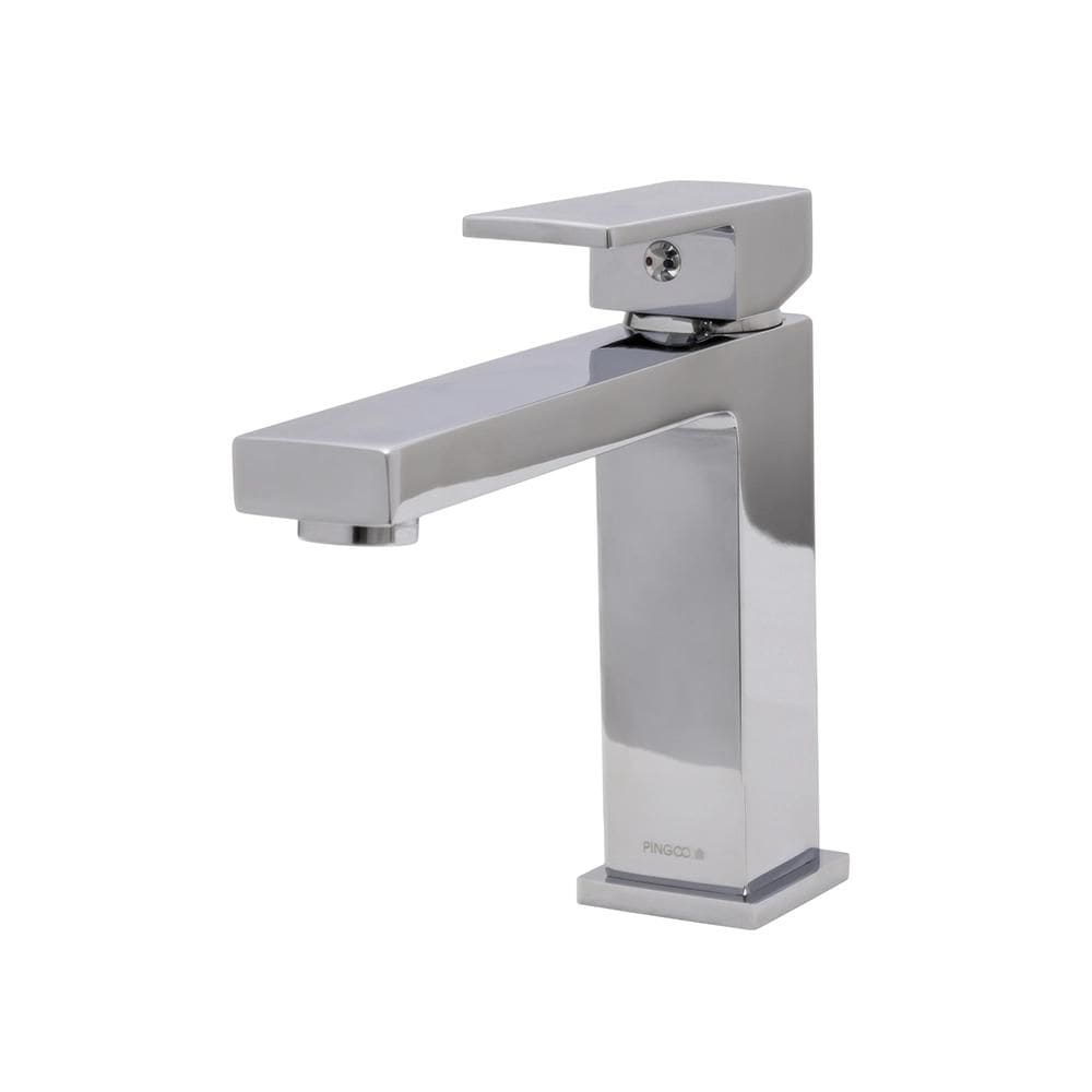 Torneira para Banheiro Misturador Monocomando Purangi Baixa Pingoo.casa - Prata