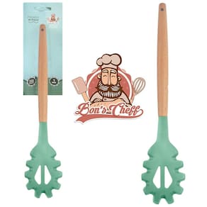 Pegador De Massas De Silicone Verde Cabo Madeira Bons Cheff