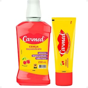 Kit Carmed Cereja: Gel Dental 70g e Enxaguante Bucal 250ml