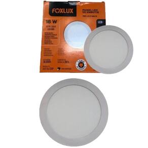 Kit 2 Painel Led Redondo Embutir 18W 4000K Bivolt Foxlux