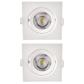 Kit 2 Spot LED de Embutir Quadrado 5W 6500K Bivolt Foxlux