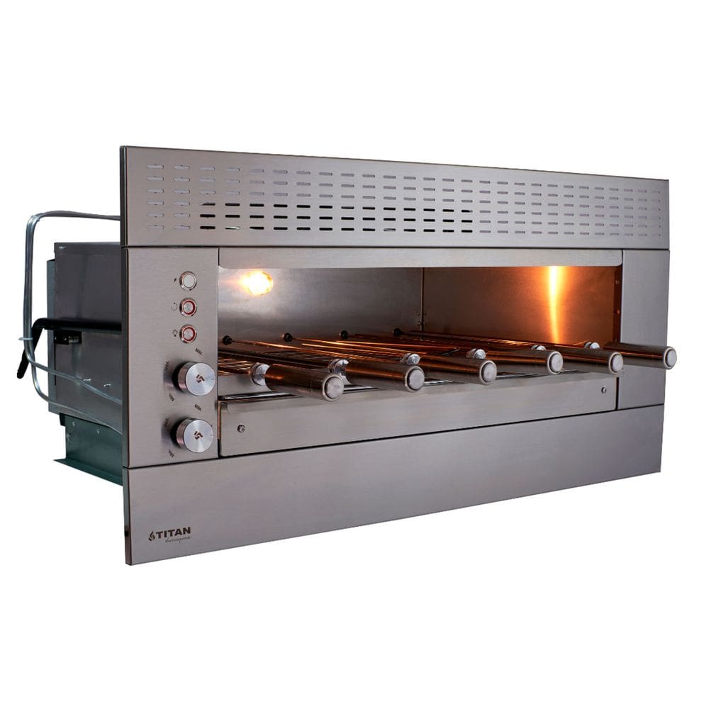 Churrasqueira de Embutir a Gás 06 Espetos com Painel Ventilado GLP 127V Suprema Titan