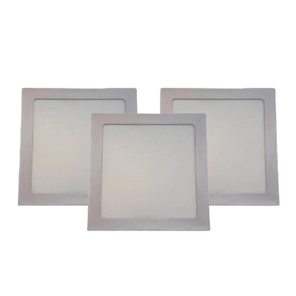 Kit 3 Painel Led Quadrado Embutir 18W 3000K Bivolt Foxlux