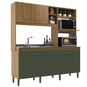 Armário de Cozinha Compacta 190cm 5 Portas 1 Gaveta CO1515 Ipê/Arbo - Decibal