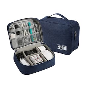 NERDCASE, Bolsa Organizadora Cabos, 18x24,5cm, Poliéster, Azul Marinho
