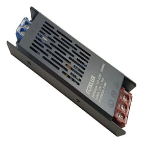 Fonte Driver Slim 12V 120W 10A para Fita LED Bivolt Foxlux