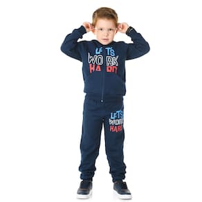 Conjunto Moletom Infantil felpudo Masculino com jaqueta e calça