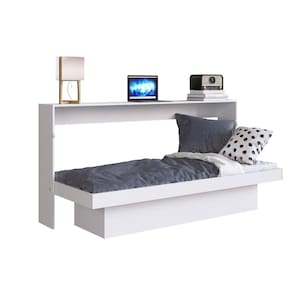 Cama Articulada Solteiro Horizontal com 4 Nichos CH3080 80cm Branco - Art In Móveis