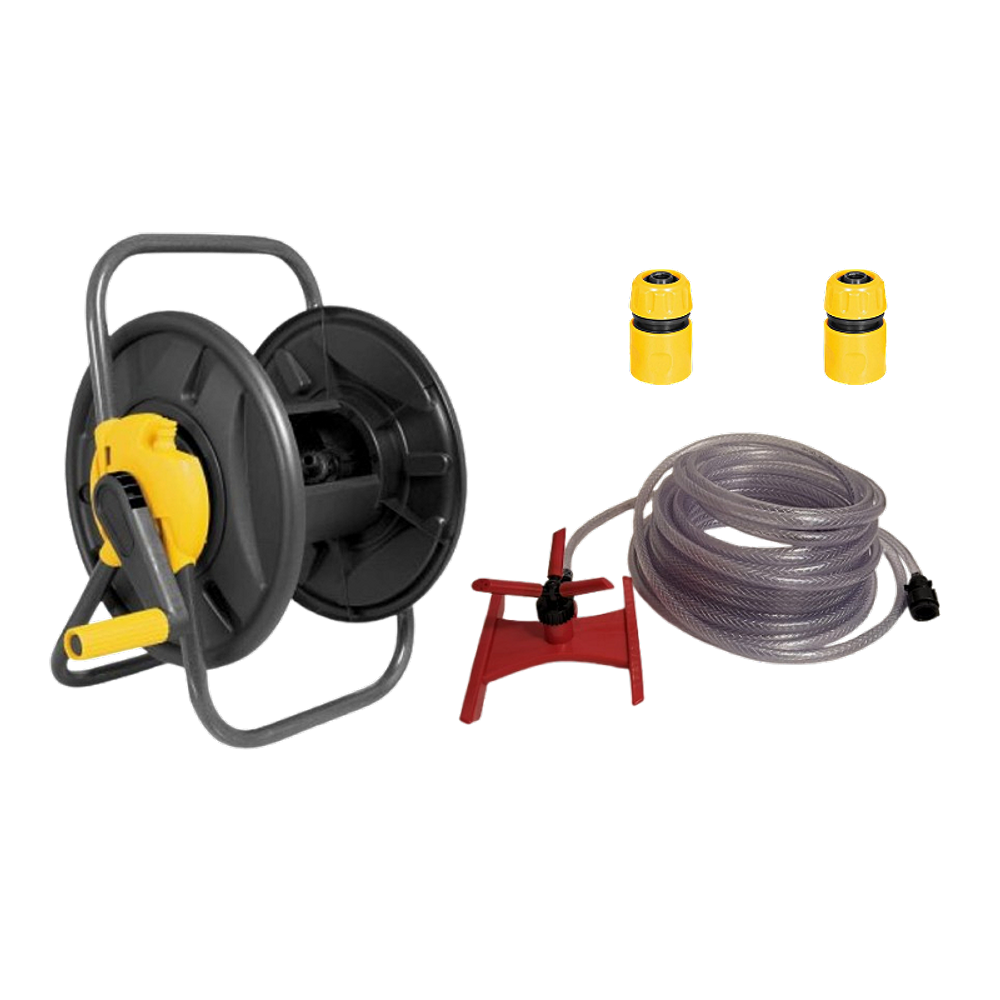 Suporte Enrolador S/Rodas + Mang 20m Vonder +Irrigador Esqui