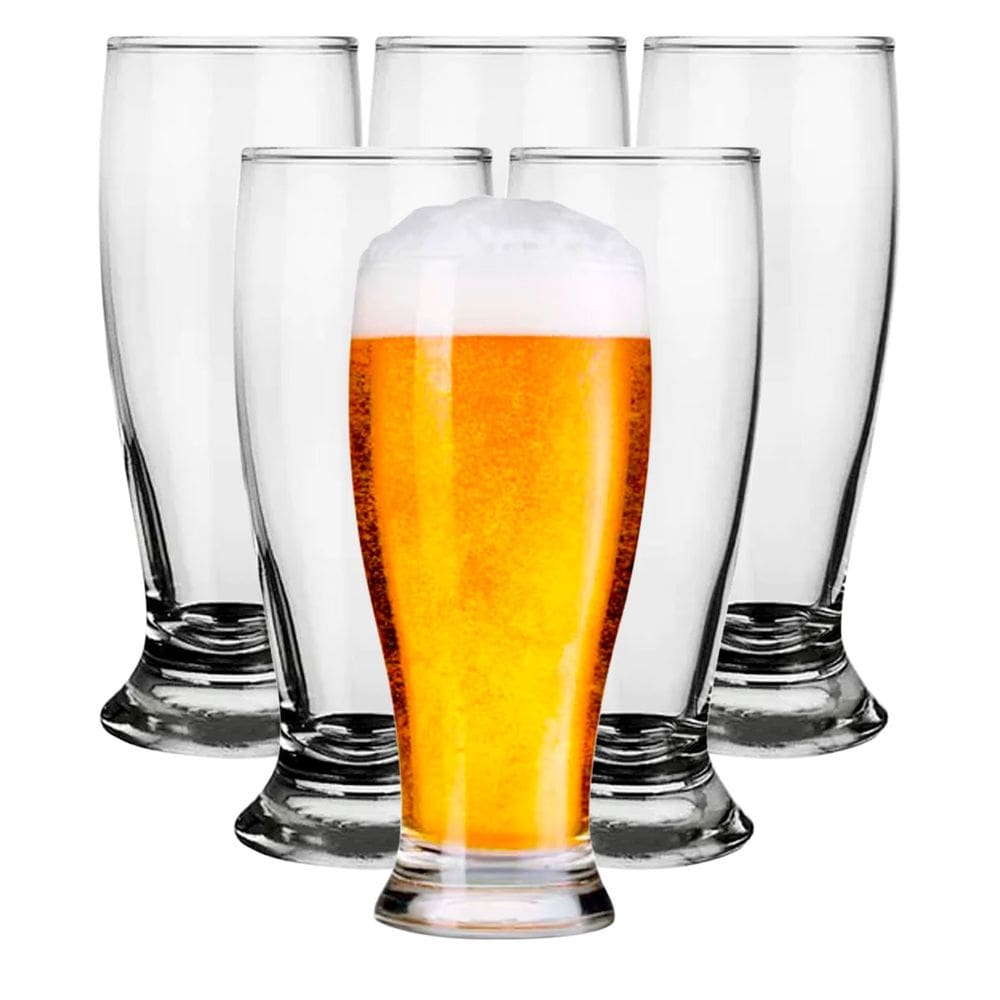 Jogo de Copos de Vidro Para Chopp Tulipa 240ML 12 Unidades Degustação de Cerveja Bar