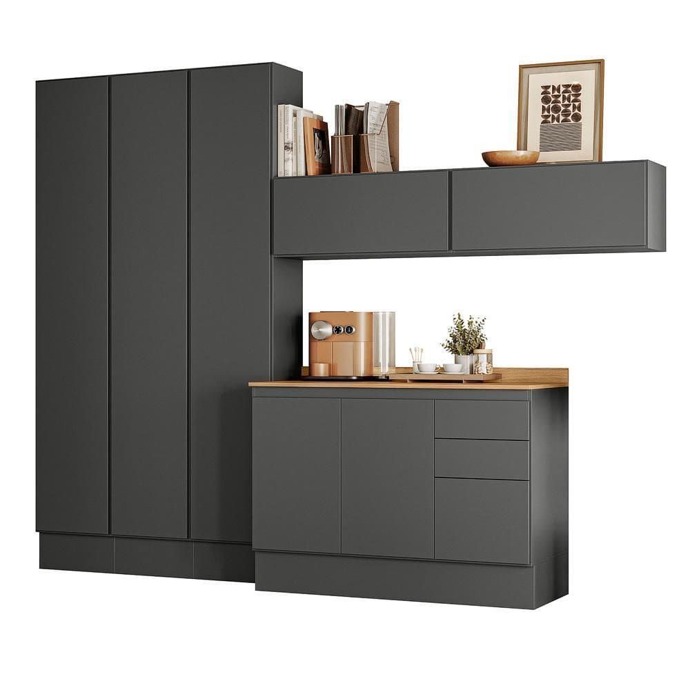 Escritório Modulado Acácia Touch 6 Peças - Nicioli