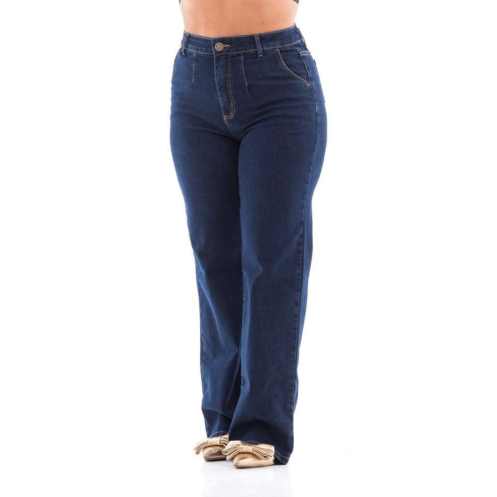 Calça Jeans Feminina Arauto Wide Comfy