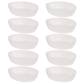 Travessa de plástico oval 2 litros marmorizado com 10 unidades Plasutil ref. 16377