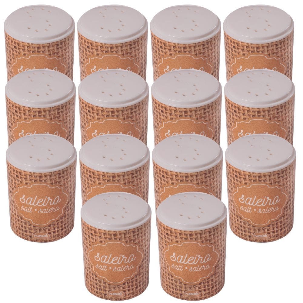 Saleiro decorado 100ml com 14 unidades Plasutil ref. 16547