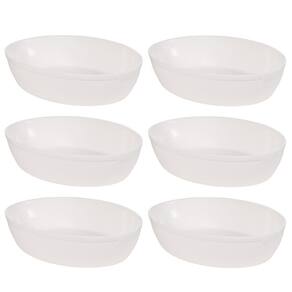 Travessa de plástico oval 2 litros marmorizado com 6 unidades Plasutil ref. 16377