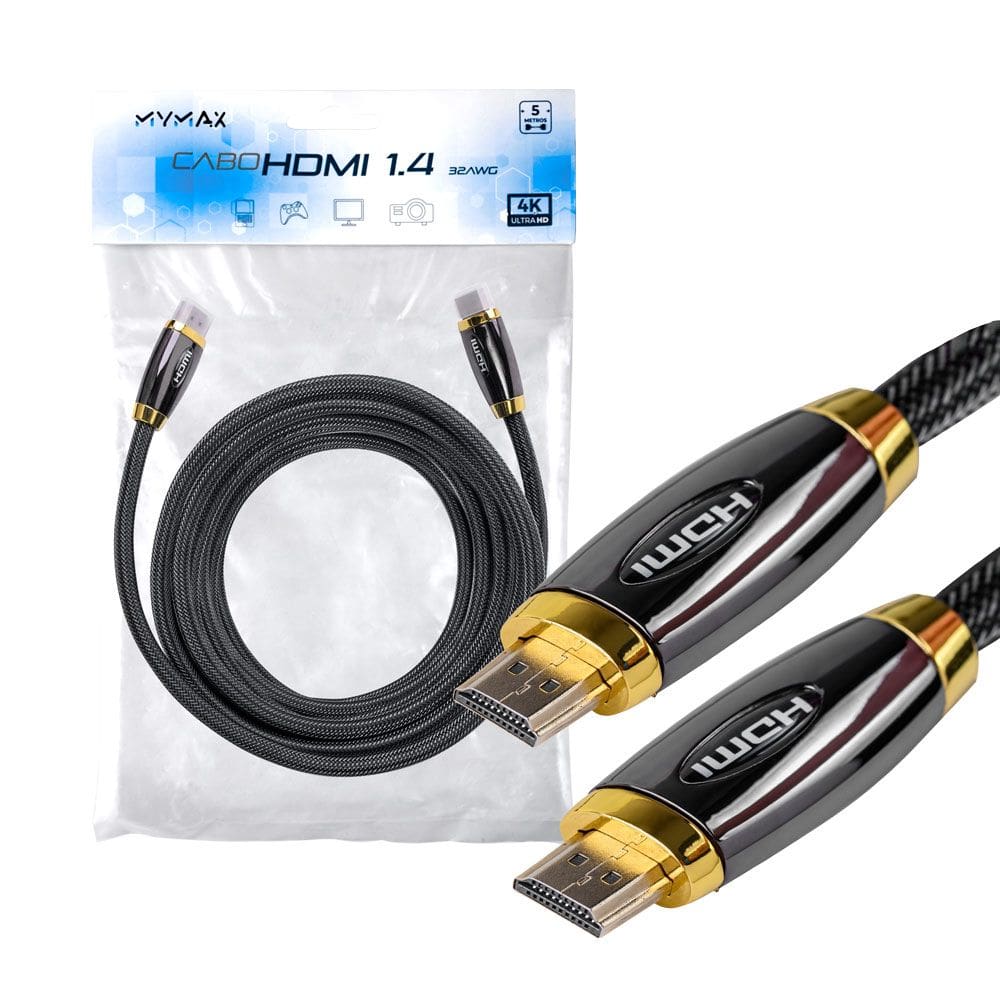 Cabo de Video HDMI 1.4V 5 metros 32AWG OD 7.3 - MYMAX